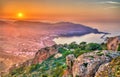 Sunset over the Mediterranean Sea in Oran, Algeria Royalty Free Stock Photo