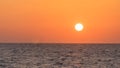 Sunset over the Mediterranean sea in Tel-Aviv, Israel Royalty Free Stock Photo