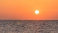 Sunset over the Mediterranean sea in Tel-Aviv, Israel Royalty Free Stock Photo