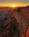 Sunset over mehrangarh fort in jodphur,rajasthan,i