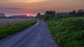 Sunset over the Meon Valley near Swanmore, UK