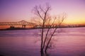 Sunset Over the Mississippi, New Orleans, Louisiana