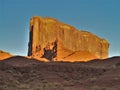Sunset over Monument Valley Sandstone Formations Royalty Free Stock Photo