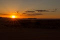 Sunset Over Monument Valley Royalty Free Stock Photo