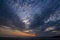 Sunset over Morecambe Bay Royalty Free Stock Photo