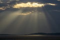 Sunset over Morecambe Bay Royalty Free Stock Photo