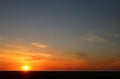 Sunset over Morecambe Bay, wind farm on horizon Royalty Free Stock Photo