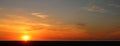 Sunset over Morecambe Bay, wind farm on horizon Royalty Free Stock Photo