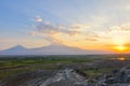 Sunset over Mount Ararat, Armenia Royalty Free Stock Photo