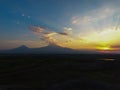 Sunset over Mount Ararat, Armenia Royalty Free Stock Photo