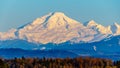 Sunset over Mount Baker, a dormant volcano in Washington State Royalty Free Stock Photo