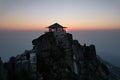 Sunset over Mount Pilchuck Lookout Tower in Washington State Royalty Free Stock Photo