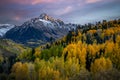 Sunset over Mount Sneffels near Ridgway Colorado Royalty Free Stock Photo