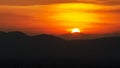 Sunset over mountain range Royalty Free Stock Photo