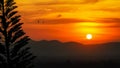 Sunset over mountain range Royalty Free Stock Photo