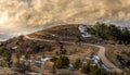 Sunset over mountain in Zlatibor Royalty Free Stock Photo