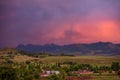 Sunset over the mountains in Clarens, South Africa Royalty Free Stock Photo