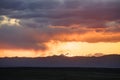 A sunset over the high mountain desert of Idaho. Royalty Free Stock Photo