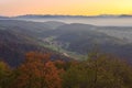 Sunset over mountains near Zurich, Switzerland Royalty Free Stock Photo