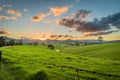 Sunset over the mountains in New South Wales, Cobargo Royalty Free Stock Photo