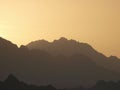 Sunset over the Mountains in Sinai Peninsula