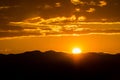 Sunset over mountains Royalty Free Stock Photo