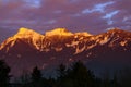 Mt. Cheam at sunset, Chilliwack, British Columbia, Canada Royalty Free Stock Photo