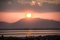 Sunset over Myeik in the south of Myanmar. Royalty Free Stock Photo