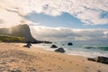 Sunset over Myrland Beach, Lofoten Islands, Norway