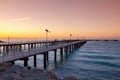 Sunset over the new and old Jetties at Rapid Bay South Australia