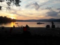 Sunset Over Newfound Lake Royalty Free Stock Photo