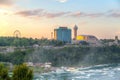 Sunset Over Niagara Falls in Ontario, Canada Royalty Free Stock Photo