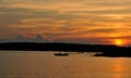 Sunset Over Niles Beach Royalty Free Stock Photo