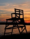 Sunset Over Niles Beach Royalty Free Stock Photo