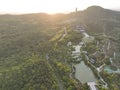 Sunset over Niushoushan Park in Nanjing