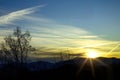 Sunset Over the North Carolina Mountains Royalty Free Stock Photo