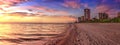 Sunset over North Gulf Shore Beach along the coastline of Naples Royalty Free Stock Photo