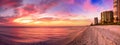 Sunset over North Gulf Shore Beach along the coastline of Naples Royalty Free Stock Photo