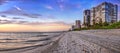 Sunset over North Gulf Shore Beach along the coastline of Naples Royalty Free Stock Photo