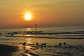 Sunset Over The North Sea Royalty Free Stock Photo