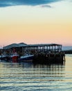 Sunset over North Shields Fish Quay.