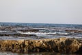 Sunset over the ocean and beach on a nice winter day viewed from Camps Bay near Cape Town South Africa Royalty Free Stock Photo