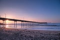 Sunset over the Ocean Beach Pier near San Diego, California Royalty Free Stock Photo