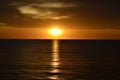 Sunset over the ocean. Blurry abstract art background in digital motion effect. Royalty Free Stock Photo