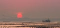 Sunset over the ocean, CHONBURI, THAILAND Royalty Free Stock Photo