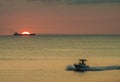 Sunset over the ocean Curacao Views Royalty Free Stock Photo