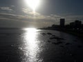 Sunset over ocean Montevideo Uruguay