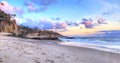 Sunset over the ocean at One Thousand Steps Beach Royalty Free Stock Photo