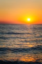 Sunset over the ocean Royalty Free Stock Photo