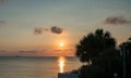 Sunset over the ocean Curacao Views Royalty Free Stock Photo